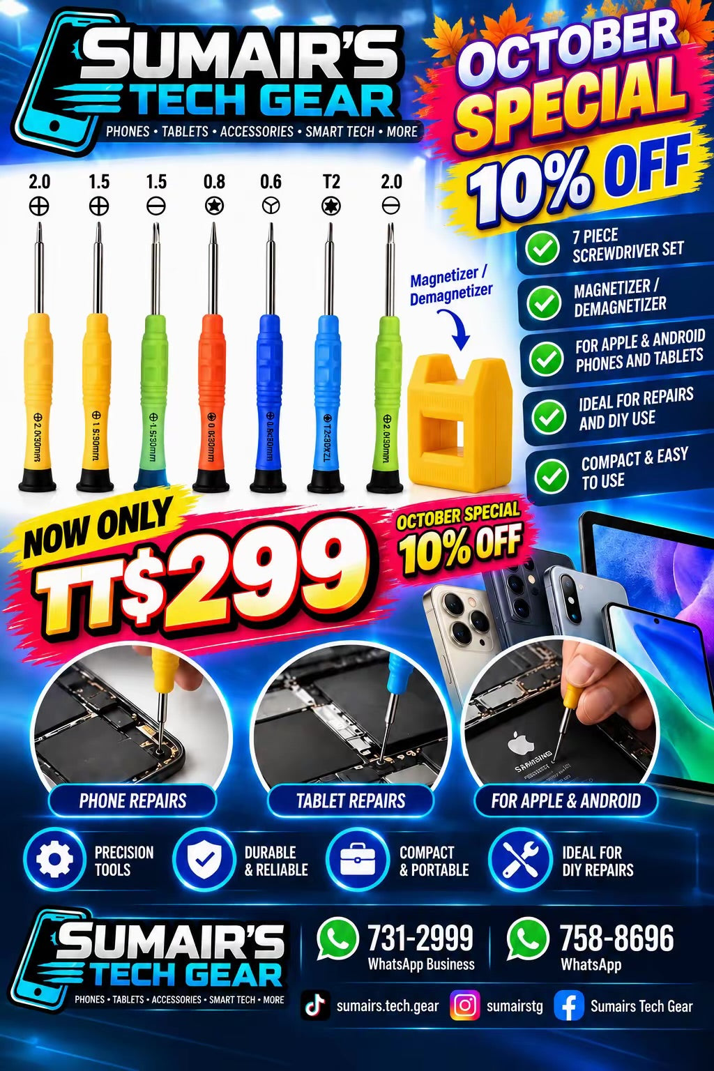 🔧📱 October Special is here! Get your phone & tablet repair essentials from Sumair’s Tech Gear and save 10% OFF! 🔥 Don’t miss out—shop smart, repair smarter!